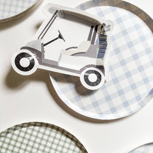 Josi James Golf Cart Paper Party Plates