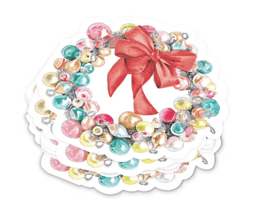 Josi James Vintage Ornament Wreath Napkins