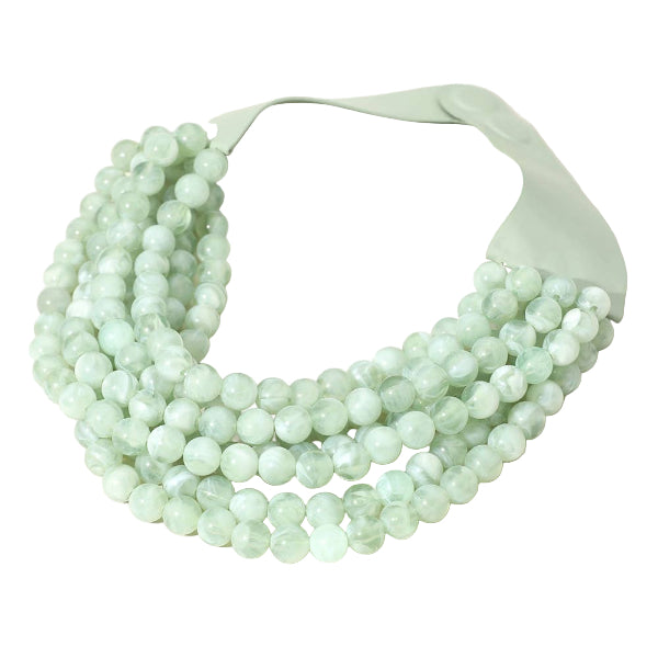 chunky mint green necklace
