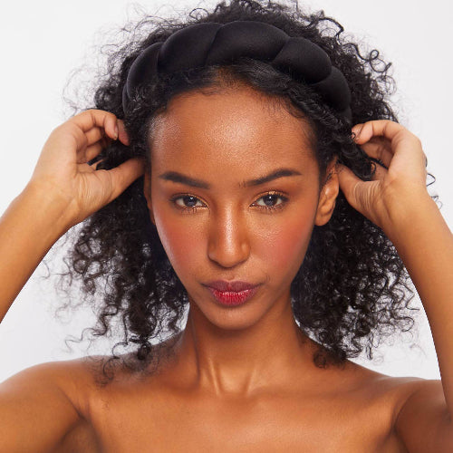 KITSCH Recycled Fabric Puffy Headband 1pc- Black