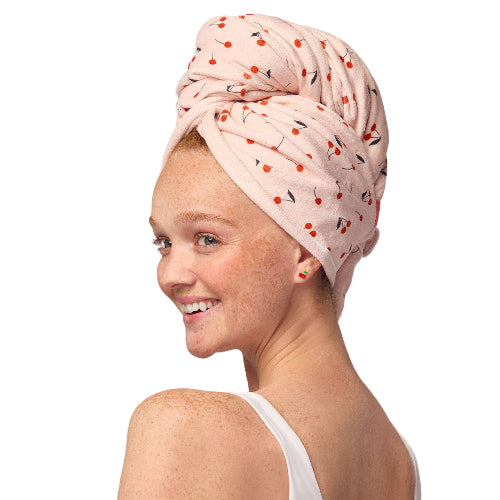 KITSCH XL Hair Towel Wrap - Cherry Print