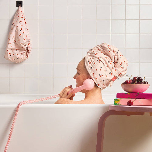 KITSCH XL Hair Towel Wrap - Cherry Print