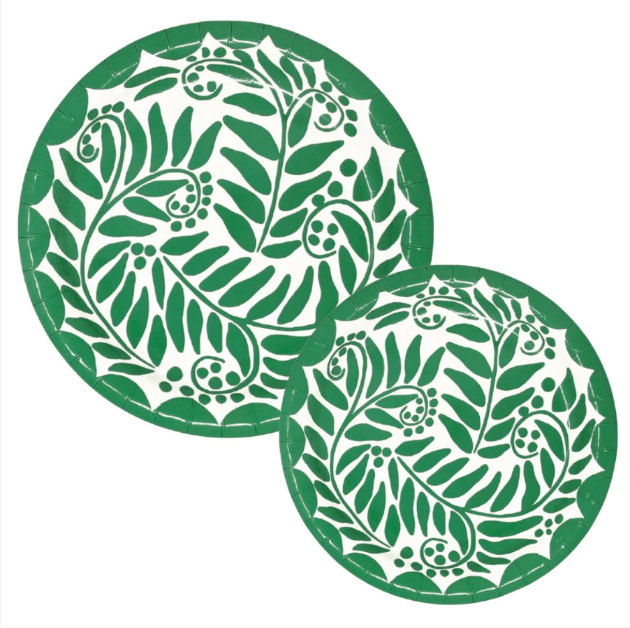 Lucy Grymes Designs 7" Plate Green  Heavy Duty Paper Plates (7" and 10")