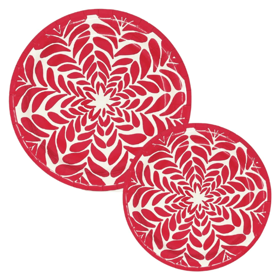 Lucy Grymes Designs 7" Plate Red Heavy Duty Paper Plates (7" and 10")