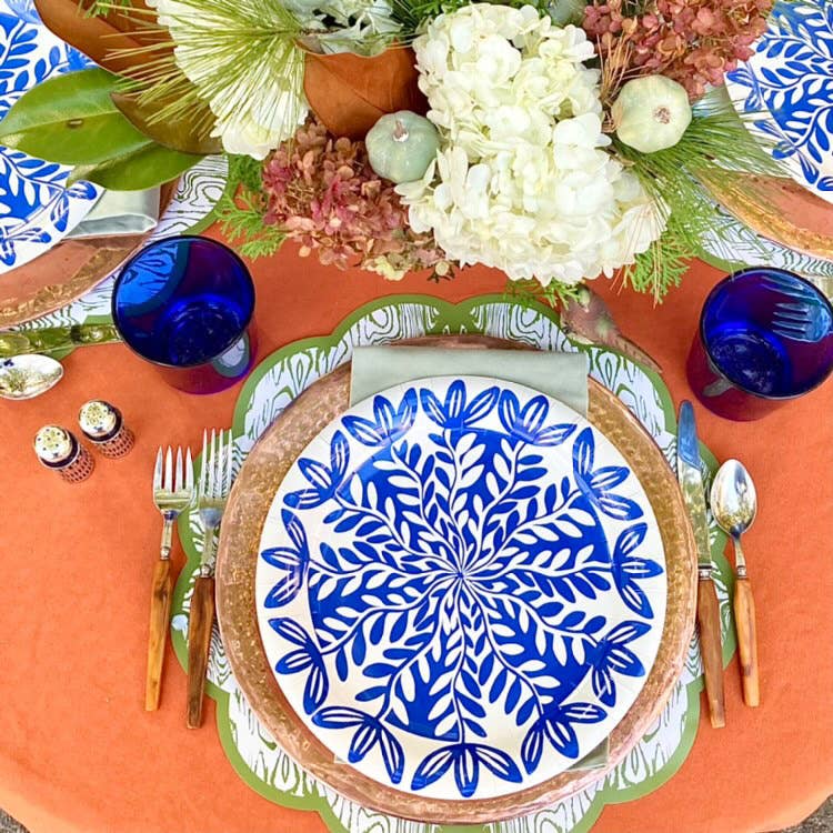 Lucy Grymes Designs Blue Heavy Duty Paper Plates