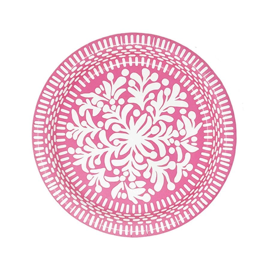 Lucy Grymes Designs Pink Heavy Duty Paper Plate (10")