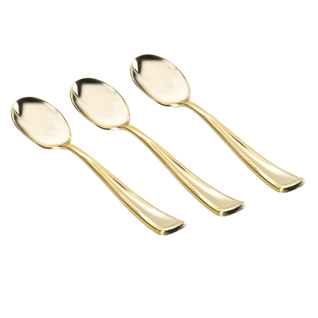 Luxe Party Party Classic Design Gold Plastic Spoons | 20 Spoons