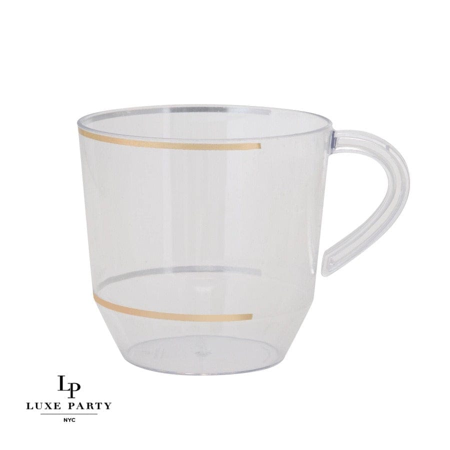 Luxe Party Clear Gold Plastic Coffee Cup 8ct