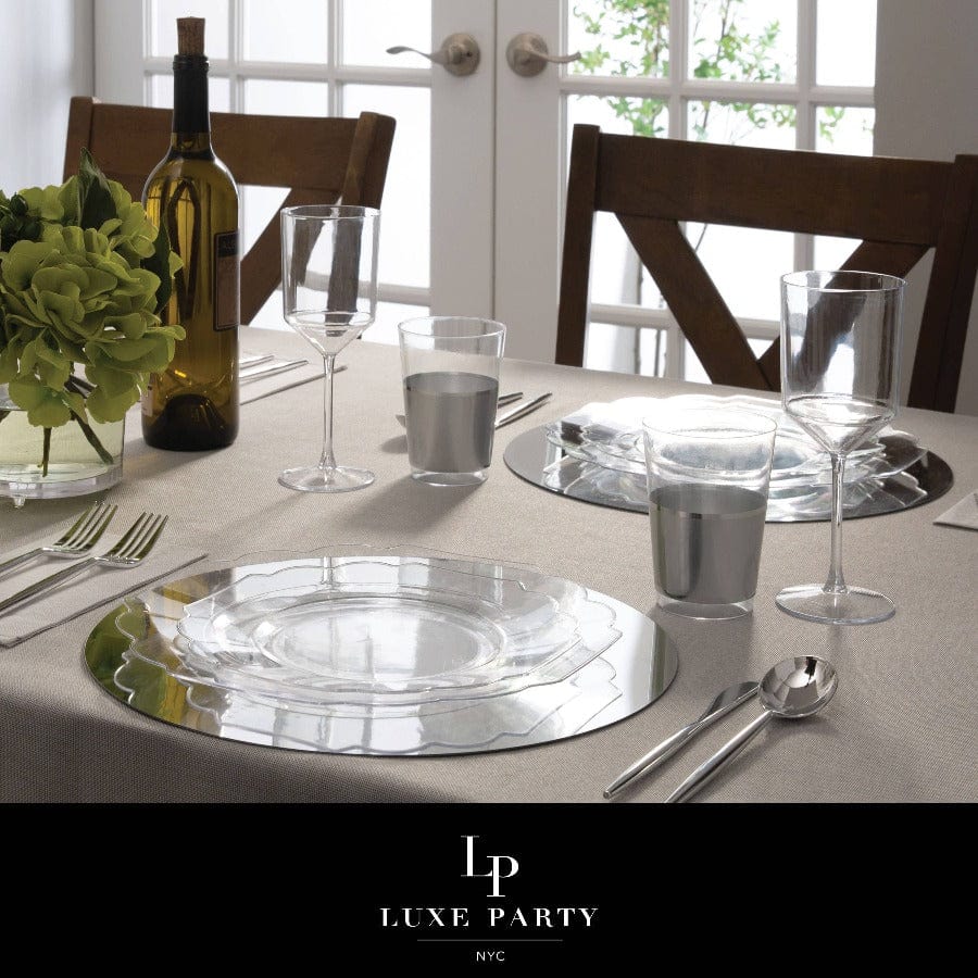 Luxe Party Party Clear Silver Small Plates