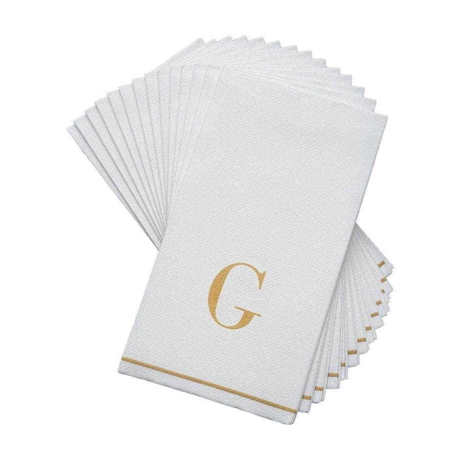 Luxe Party Gold Monogram Paper Dinner Napkins