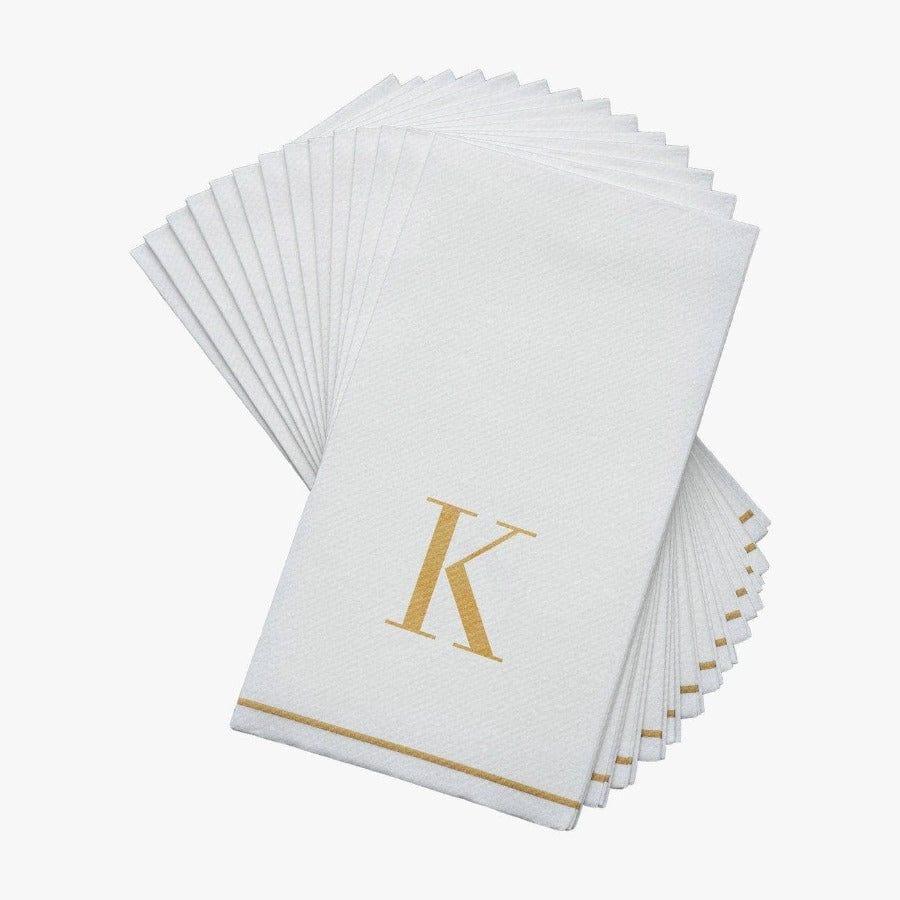 Luxe Party Gold Monogram Paper Dinner Napkins