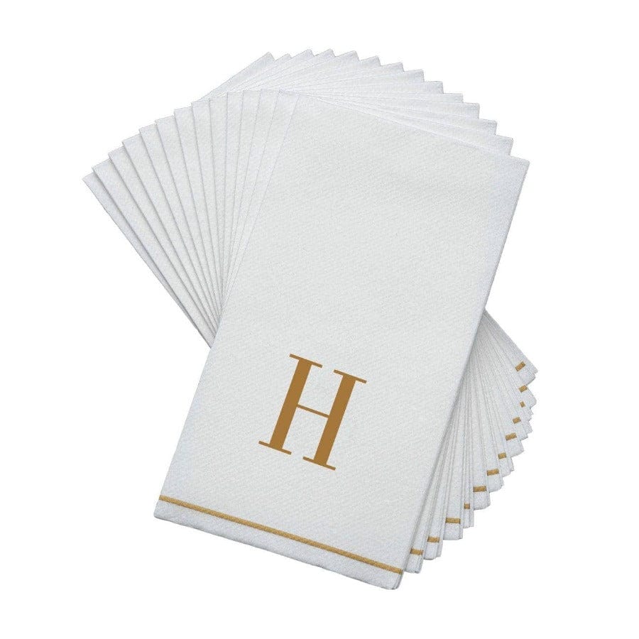 Luxe Party Gold Monogram Paper Dinner Napkins