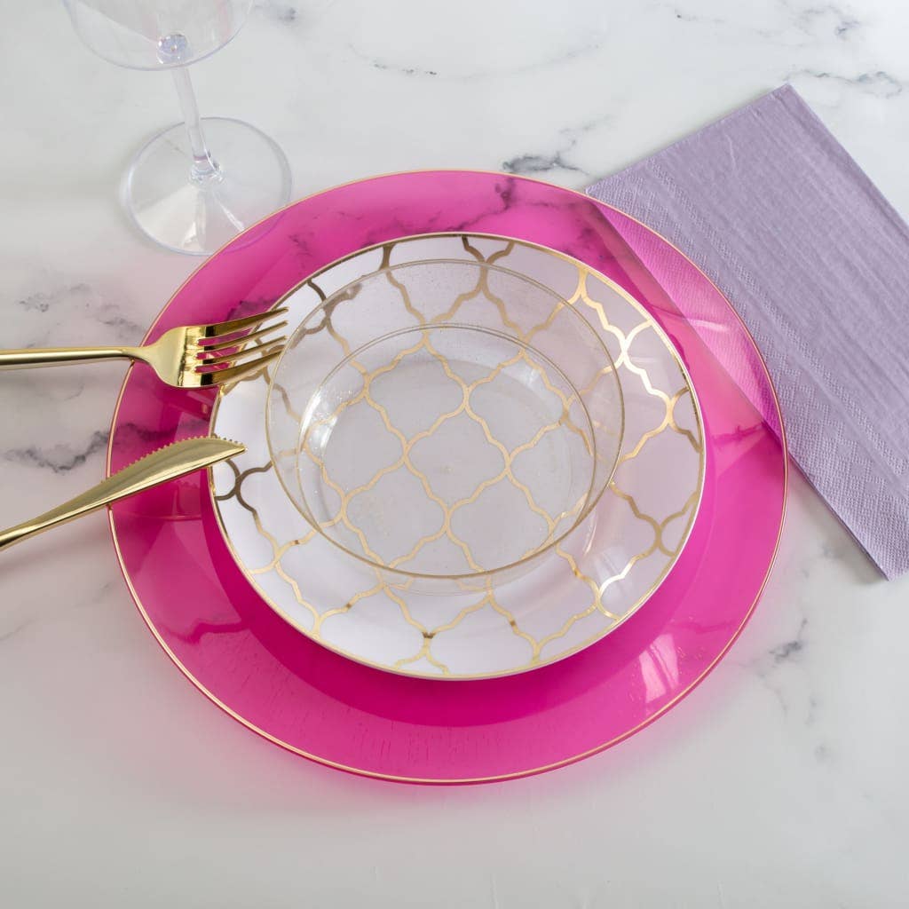 Luxe Party Party Hot Pink Plastic Plates