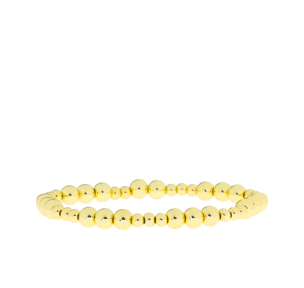 Marlyn Schiff Gold Ball Patterned Stretch Bracelet