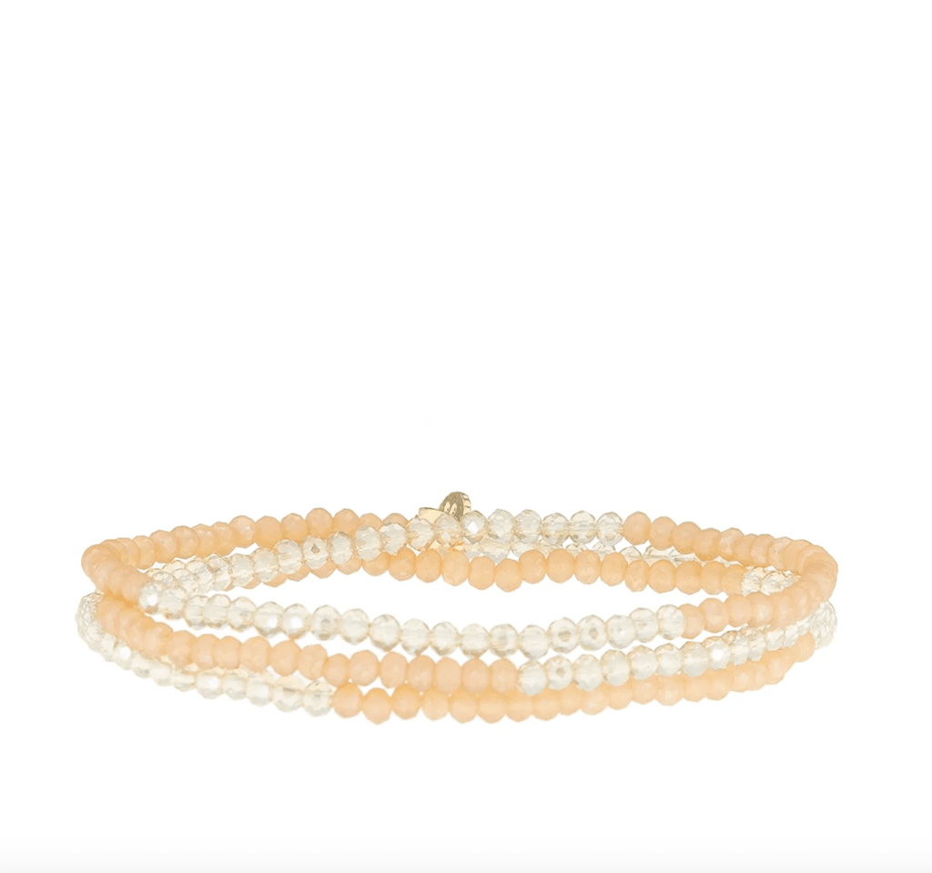 Marlyn Schiff Nude/Champagne Mini Bead Stretch Bracelet (Choose Color)