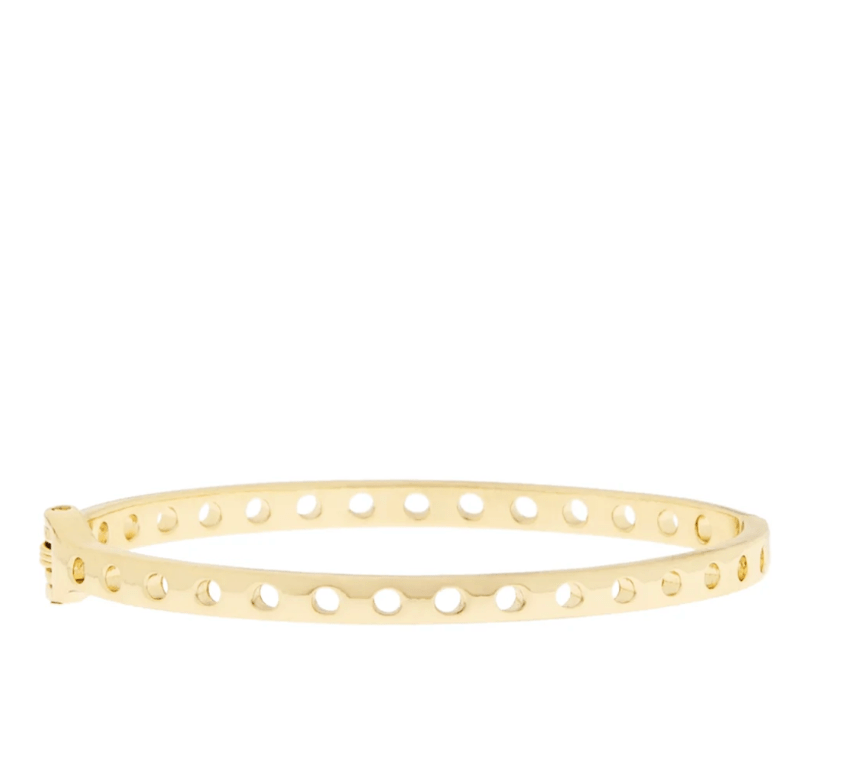 Marlyn Schiff Open Dot Hinge Bangle