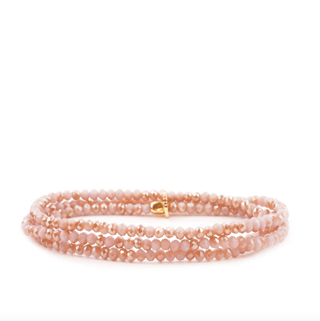 Marlyn Schiff Peach Mini Bead Stretch Bracelet (Choose Color)