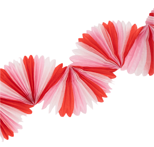 Meri Meri Christmas Candy Cane Stripe Honeycomb Garland