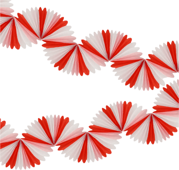 Meri Meri Christmas Candy Cane Stripe Honeycomb Garland