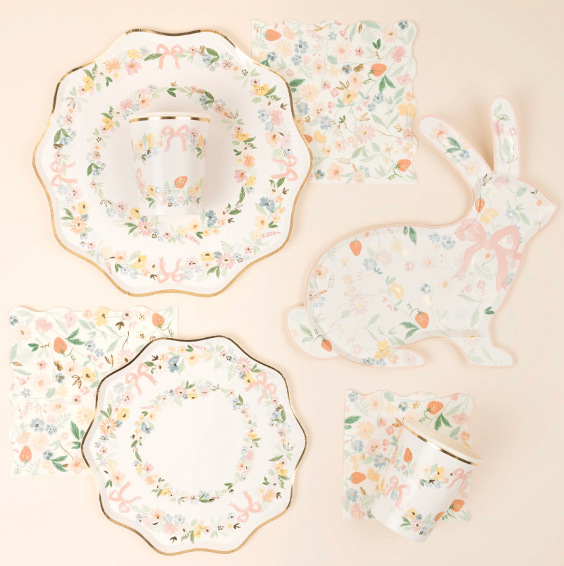 Meri Meri Party Elegant Floral Dessert Plates