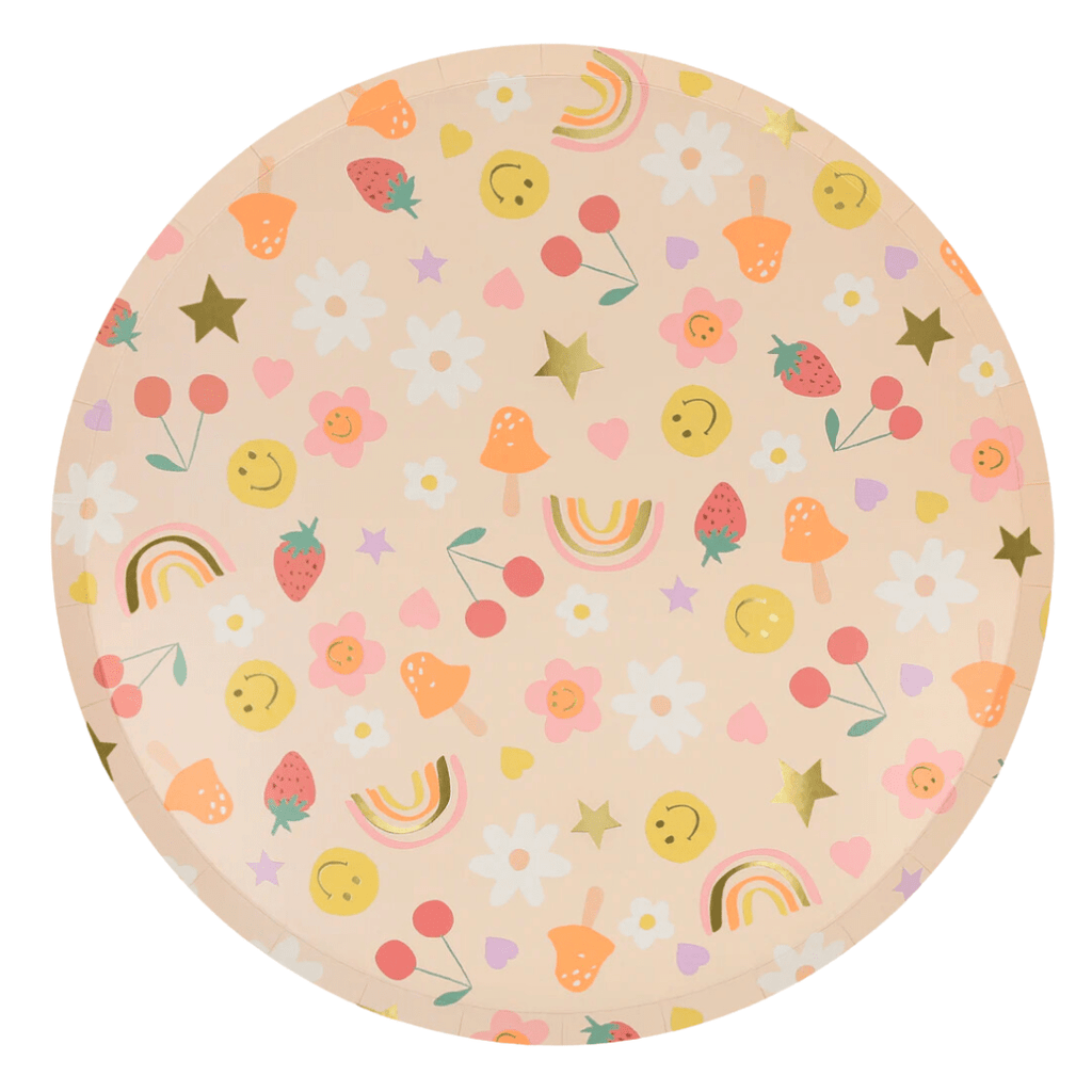 Meri Meri Party Happy Face Icons Dinner Plates