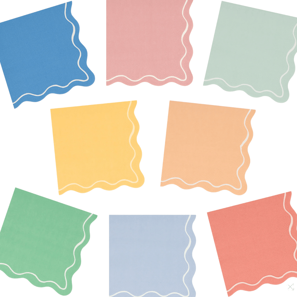 Meri Meri Party Mixed Wavy Line Small Napkins