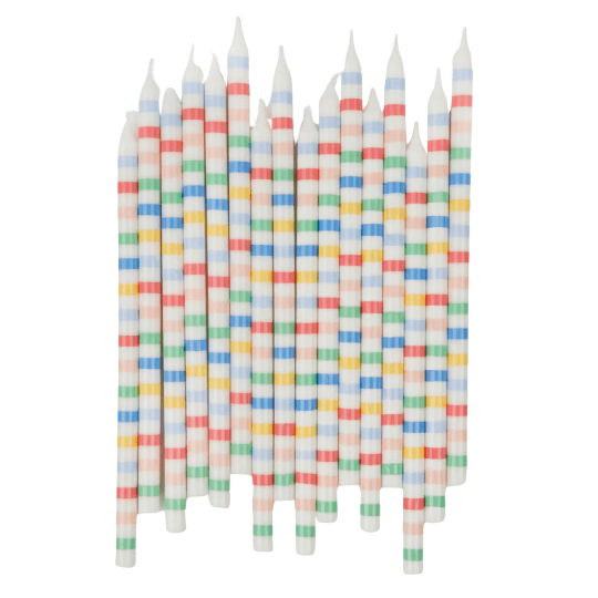 Meri Meri Party Multi Stripes Candles