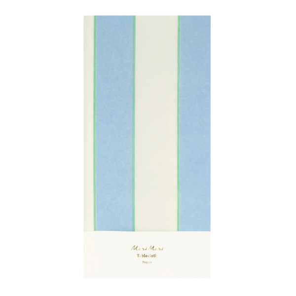 Meri Meri Party Pale Blue Stripe Tablecloth