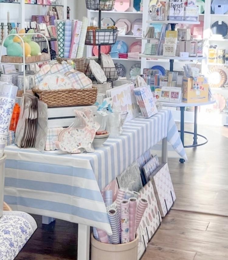 Meri Meri Party Pale Blue Stripe Tablecloth