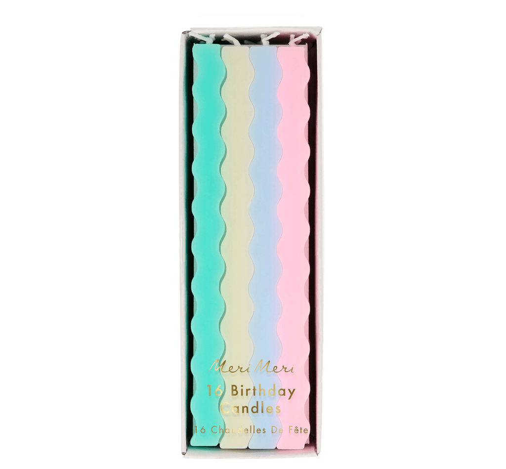 Meri Meri Party Pastel Wavy Birthday Candles