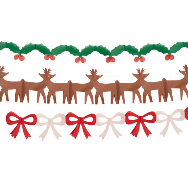 Meri Meri Christmas Tissue Paper Christmas Garland Set