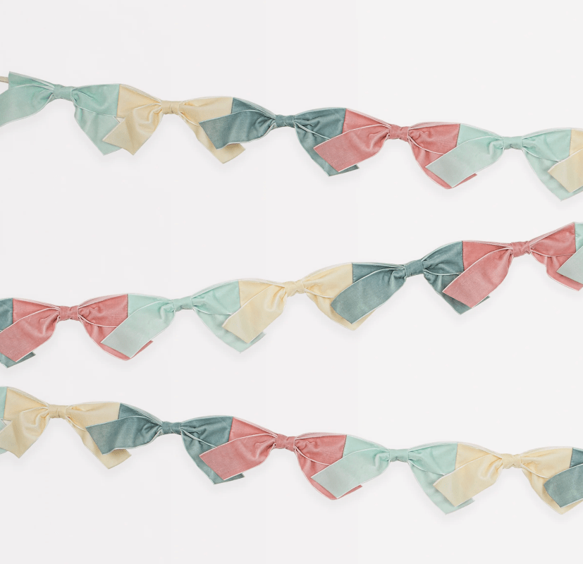 Meri Meri Party Velvet Bow Garland