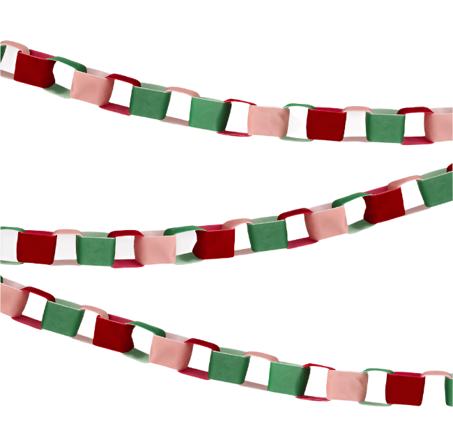 Meri Meri Christmas Velvet "Paper Chain" Garland