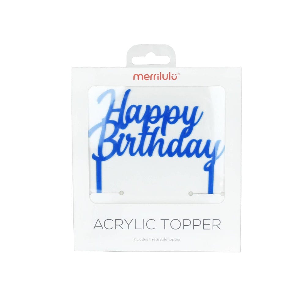 Merrilulu Happy Birthday Acrylic Topper in Blue