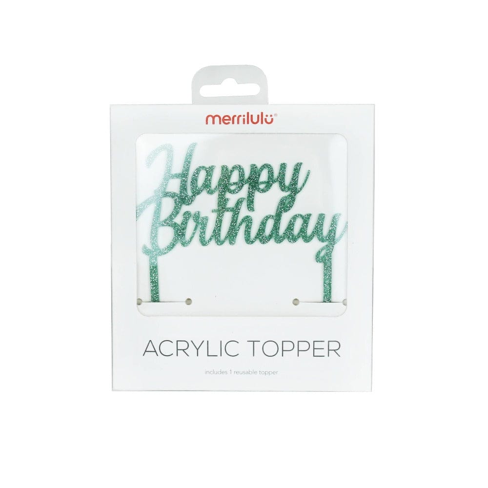 Merrilulu Happy Birthday Acrylic Topper in Green