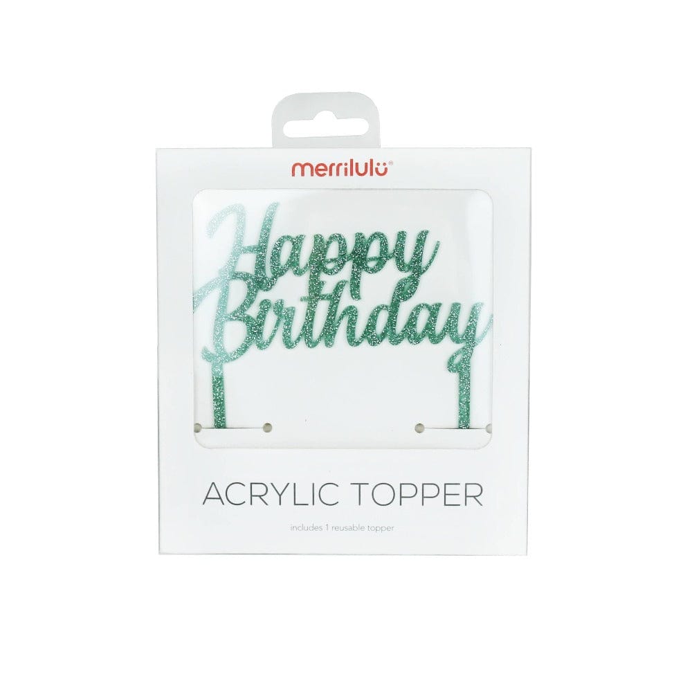 Happy Birthday Acrylic Topper in Green – Jenn & Co.