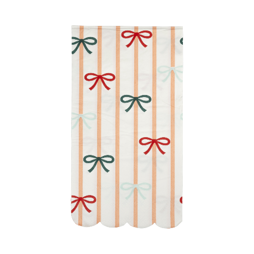 My Mind’s Eye BOW1139 - Bows and Stripes Scalloped Dinner Napkin