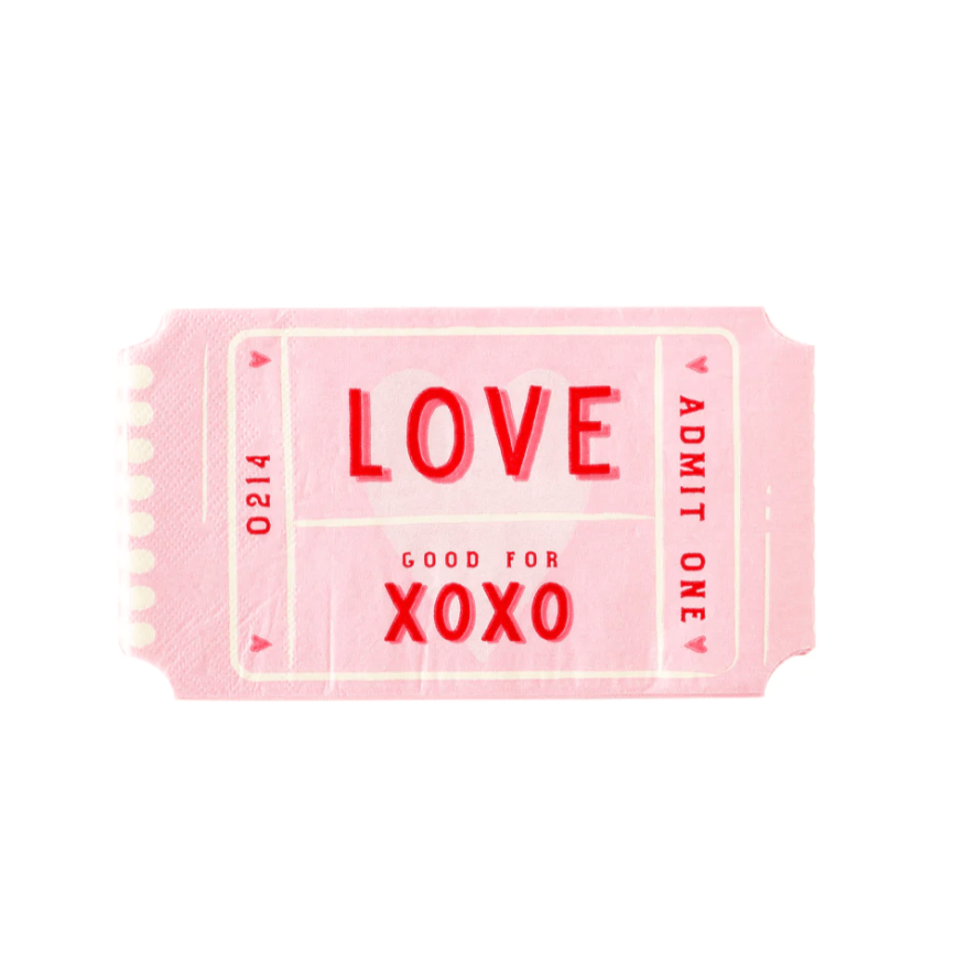 My Mind’s Eye Valentine Love Ticket Dinner Napkin