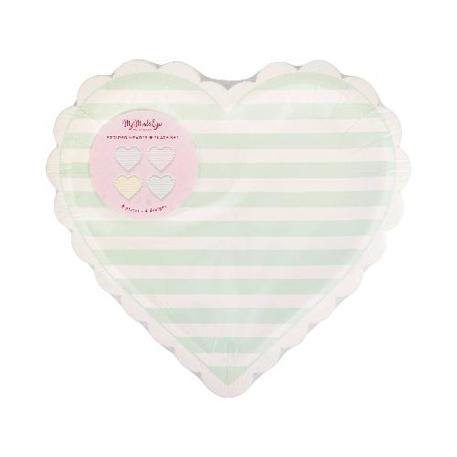 My Mind’s Eye CVH1140 - Striped Hearts Plate Set