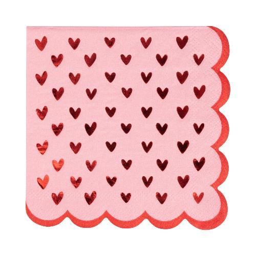 My Mind’s Eye VAL1138 - Scalloped Hearts Cocktail Napkin