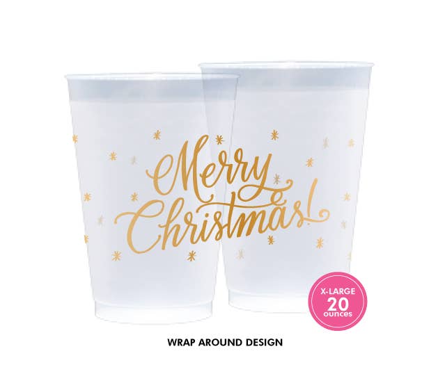 Natalie Chang Merry Christmas Cups (Frost and Foam)