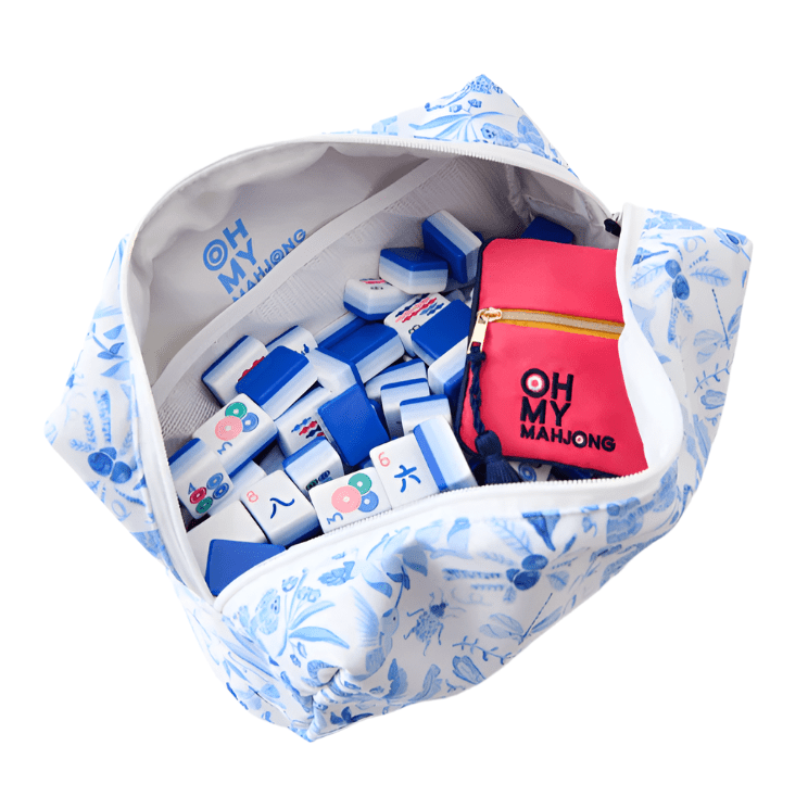 Oh My Mahjong Amazonian Blue Mahjong Tile Bag