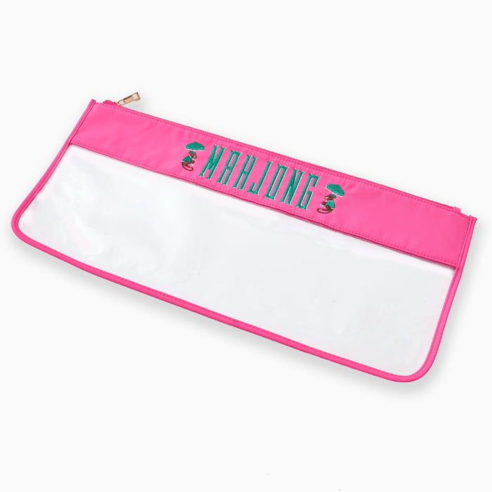 Oh My Mahjong Neon Pink Clear Mahjong Tile Bag (Choose Style)