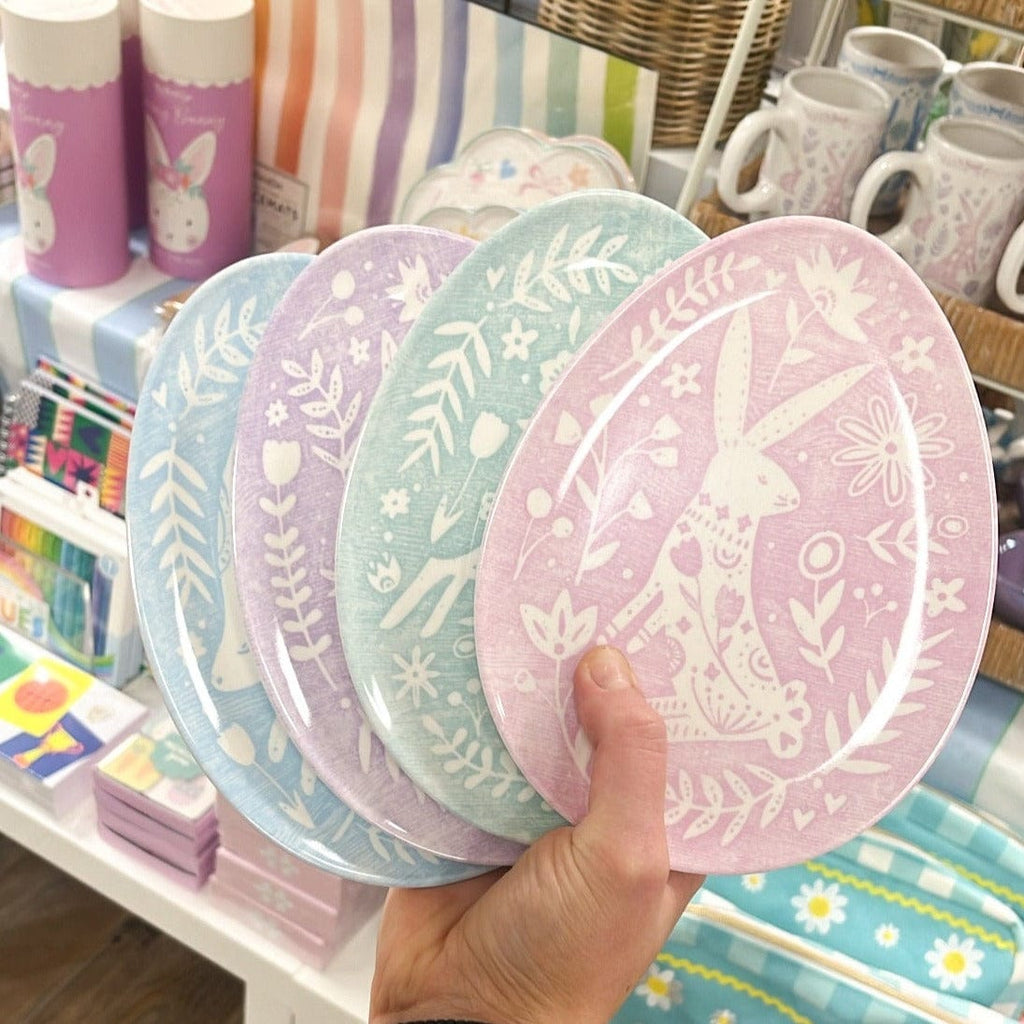 One Hundred 80 Degrees Easter Egg Melamine Plates (Select Color)