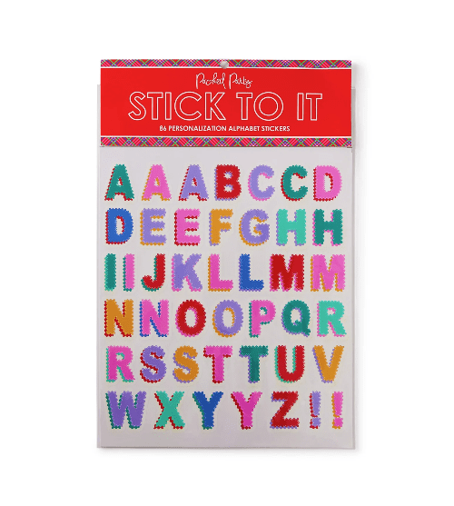 Packed Party Alphabet Stickers