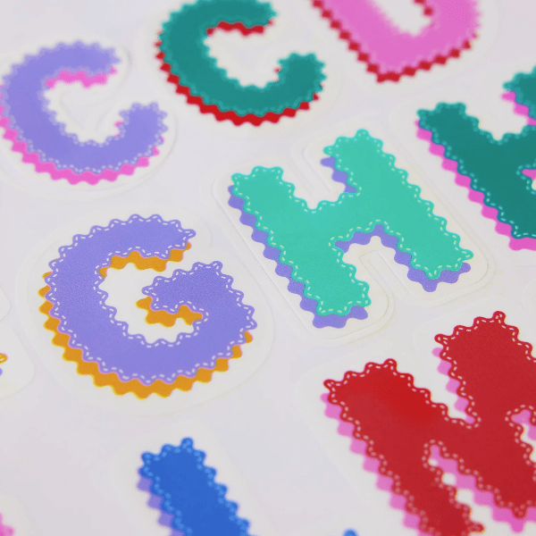 Packed Party Alphabet Stickers