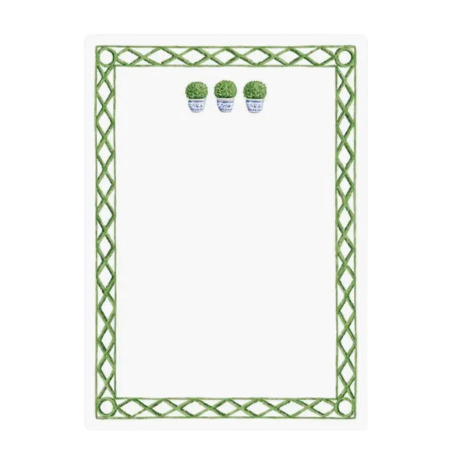 Poolside Topiary Notepad