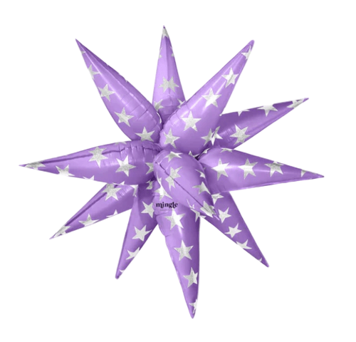 PS Helium Halloween Purple Starburst Balloon