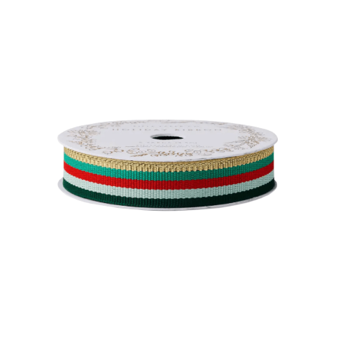 Rifle Paper Co. Gift Wrap Holiday Stripe Grosgrain Ribbon