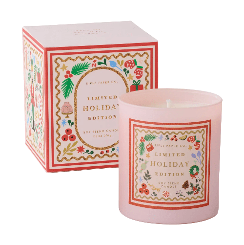 Rifle Paper Co. Christmas Holly Jolly Nutcracker Candle